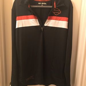 Authentic Harley Davidson men’s performance 1/4 zip pullover